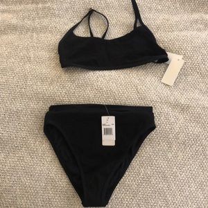 LSPACE Black Gemma top & Frenchie bottom